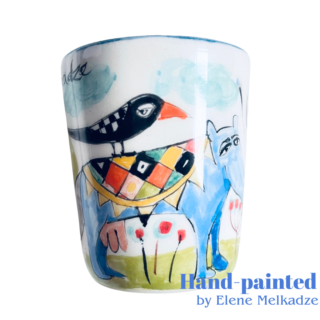 მხატვრული ნამუშევრებისა და ესპრესოს ნაკრები