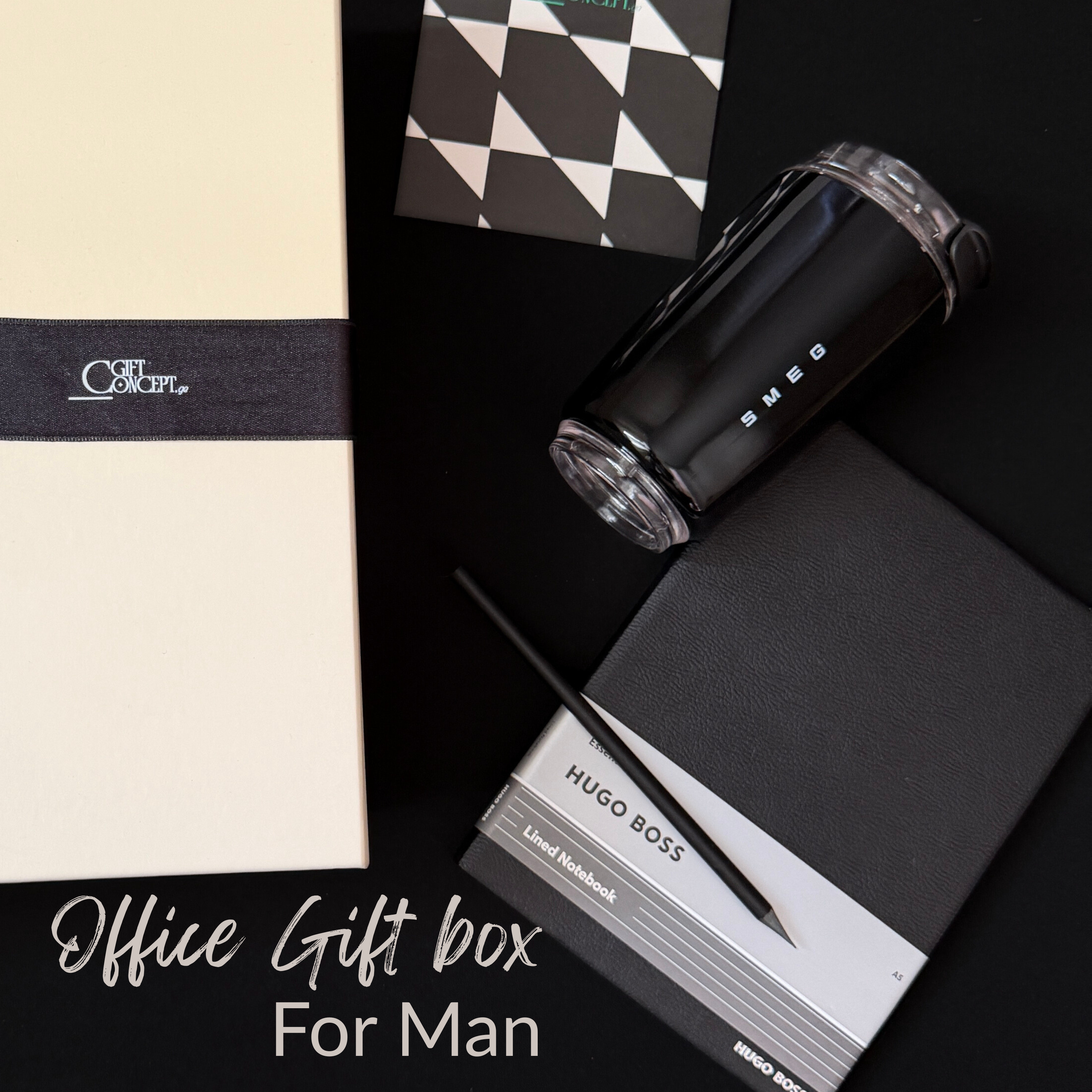 ოფისის აქსესუარების ნაკრები კაცისთვის – Hugo Boss & Smeg Premium Set