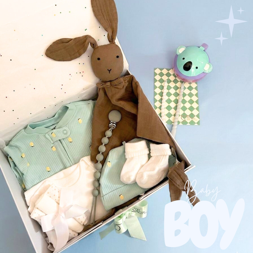 ახალშობილი ბიჭის პრემიუმ სასაჩუქრე ყუთი