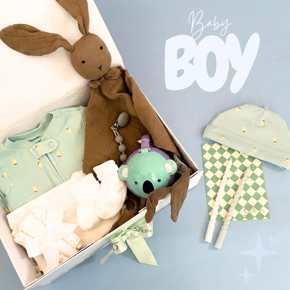 ახალშობილი ბიჭის პრემიუმ სასაჩუქრე ყუთი