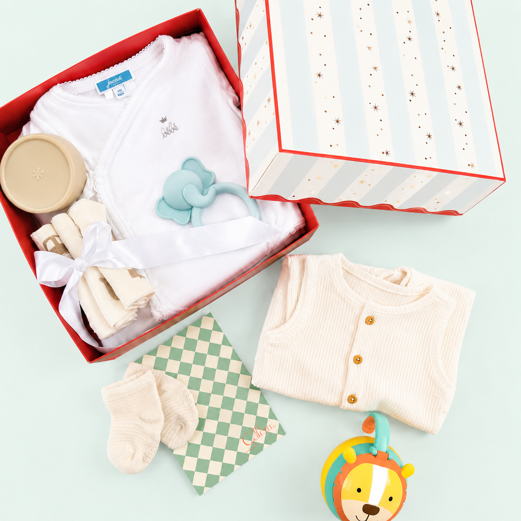 ახალშობილი ბიჭის სასაჩუქრე ნაკრები  – Baby Welcome Gift 