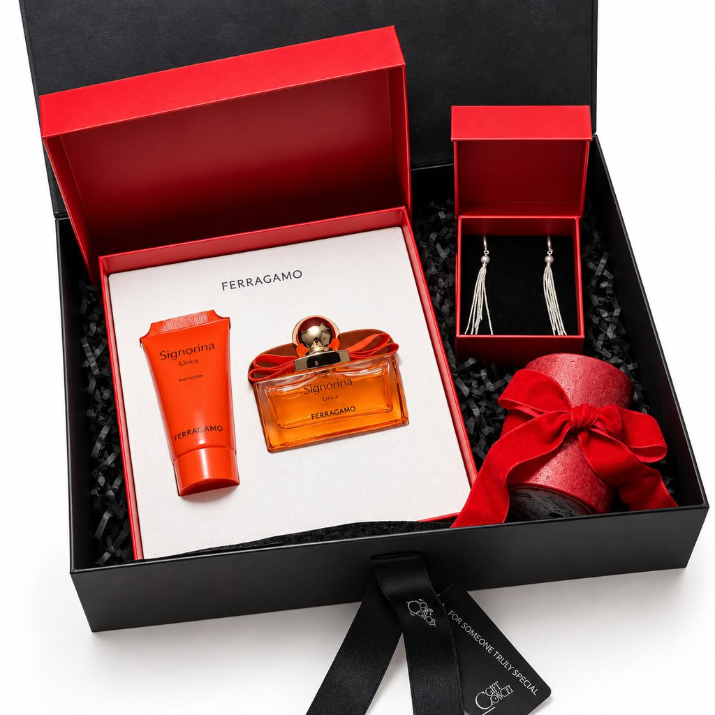 Ferragamo Signorina & Silver Earrings Gift Box for Her